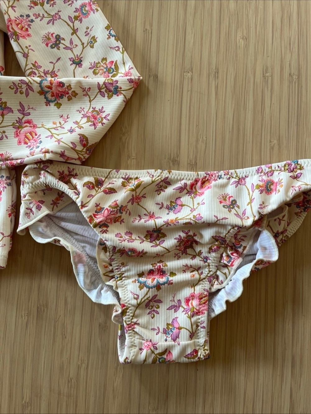 New Floral Ruffle Kids Rashguard - Picture 7 of 7